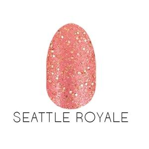 Color Street SEATTLE ROYALE Coral Glitter Nail Strips Set